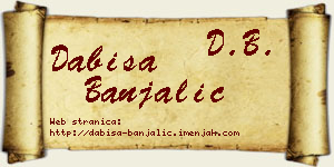 Dabiša Banjalić vizit kartica